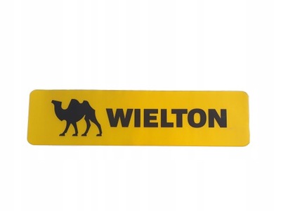Naklejka logo WIELTON na zderzak 150x590 odblask