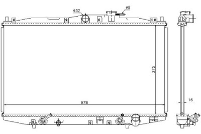 Nissens радиатор воды honda accord mk vii купе 2 фото №1