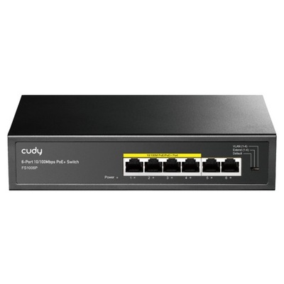 SWITCH POE FS1006P 4-PORTOWY CUDY