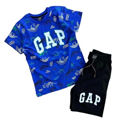 Komplet chłopięcy t-shirt + spodenki GAP 4/5 lat niebieski