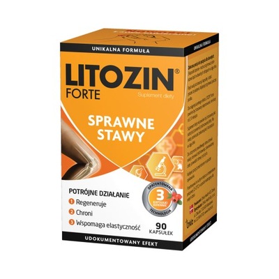 LITOZIN Forte sprawne stawy suplement diety 90 kapsułek (P1)