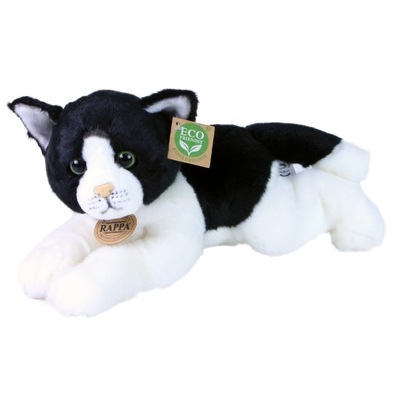 Biało czarny kot kotek maskotka 30 cm EKO