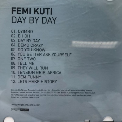 CD - Femi Kuti - Day By Day