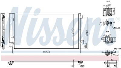 РАДІАТОР КОНДИЦІОНЕРА - КОНДЕНСАТОР ** FIRST FIT NISSENS 941203