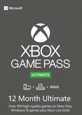 XBOX GAME PASS ULTIMATE 12-MIESIĘCZNA subskrypcja LIVE GOLD EA
