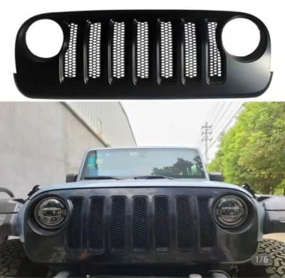 J373 BLACK ABS CAR GRILLE REJILLA DE RADIADOR JK PARA JL PARA JEEP PARA WRANGLER 2007-2017 AK  