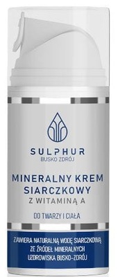Mineralny Krem Siarczkowy z wit.A. Sulphur 100ml Dla KAZDEGO Twarz i Ciało
