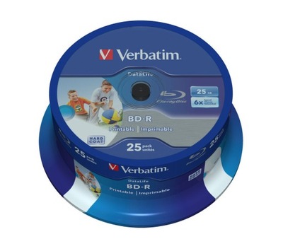 Płyty Blu-ray Verbatim 25GB Printable 25 nie LTH Niezawodne