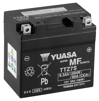 AKUMULIATORIUS YUASA TTZ7S-BS YTZ7S-BS 6.3AH 90A 