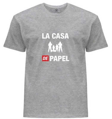 Męska Koszulka La Casa de Papel szara M