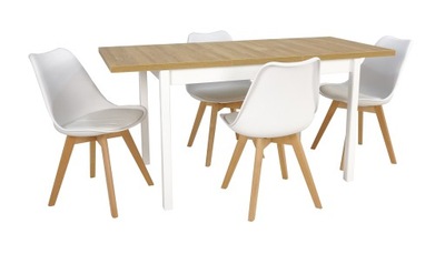 Stół rozkładany GRANDSON 70x120/160 + 4 krzesła