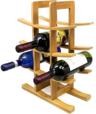 STOJAK NA WINO BAMBUSOWY DREWNIANY REGAŁ STOJAK PÓŁKA 12 BUTELEK