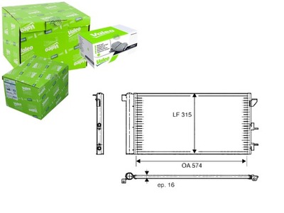 VAL818005 KONDENSATORIUS KONDICIONAVIMO FIAT SCUDO 07- 