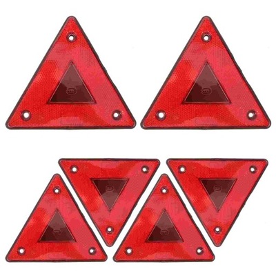 6 Pcs Reflector Replaceable Triangle Signs Warning фото