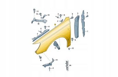 Крыло  передний правый  audi a3 8v 8v0821106l aso фото №1