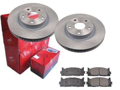 Тормозные диски тормозные колодки trw перед lexus es v vi 296mm фото №1