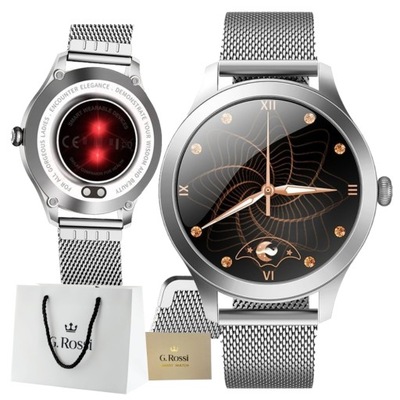 Smartwatch Damski Zegarek G. Rossi Silver