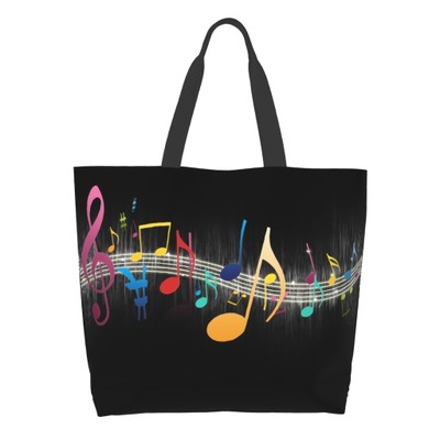 płócienna torba Muzyka torba na zakupy wielokrotne