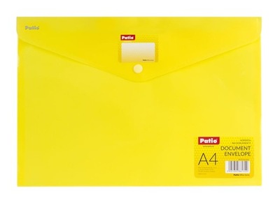 Teczka kopertowa A4 z etykietą opisową żółta PAT31