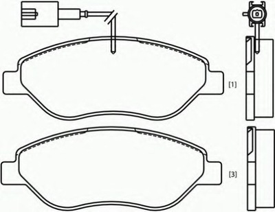 PADS HAMULC. FIAT BRAVO 07- FRONT  