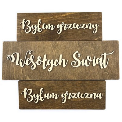 Zestaw tabliczek Wesołych Świąt do zdjęć rekwizyt