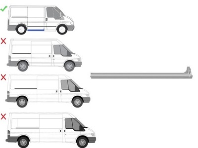 Ford transit 2000-2006 поріг ремкомплект права фото №1