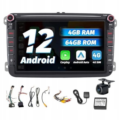 RADIO ANDROID 2DIN 4 64 GB LTE 4G VW PASSAT B