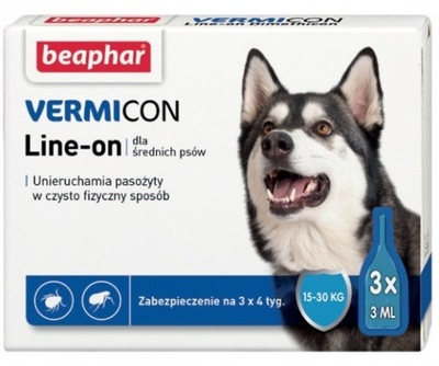 Beaphar Vermicon Ektopasożyty Dog M 3x3ml
