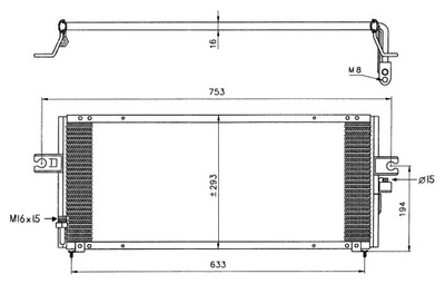 RADUADOR DE ACONDICIONADOR NISSAN ALMERA 95- NRF 35331  