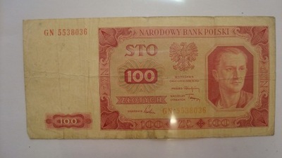 Banknot 100 złotych 1948 seria GN stan 4