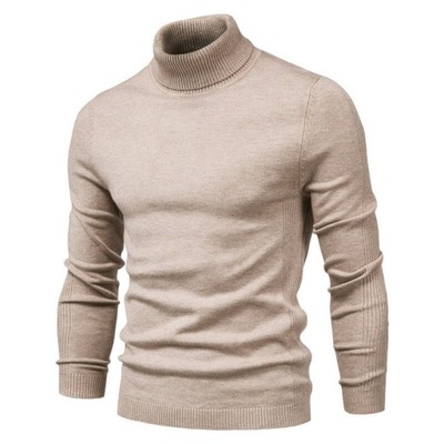 JRGZKRF Sweter 1016-SKU07864 beżowy golf r. XXL