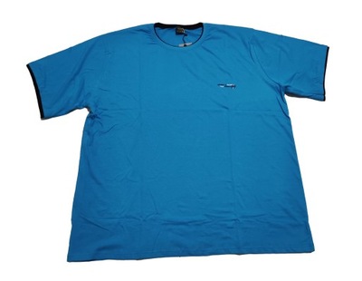 10XL Duża Koszulka 100% Bawełny Plus Size Błękit Lato
