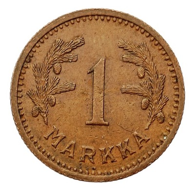 FINLANDIA 1 MARKKA 1942 S MIEDŹ