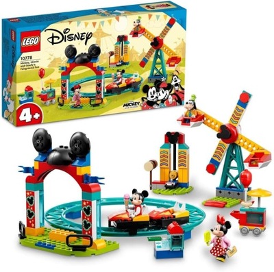 LEGO 10778 Disney | Wesołe Miasteczko| Kolejka Miki Minnie Goofy Myszka