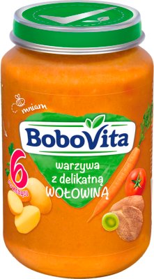 BoboVita obiadek warzywa, z delikatną wołowiną,