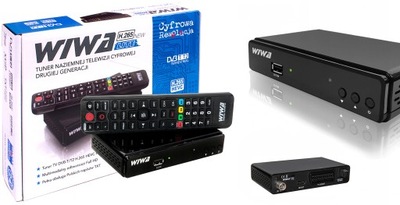 Dekoder Tuner Wiwa TV Naziemnej DVB-T2 H.265 LITE