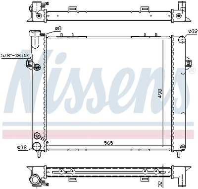 RADIATOR SYSTEM COOLING ENGINE 609891  