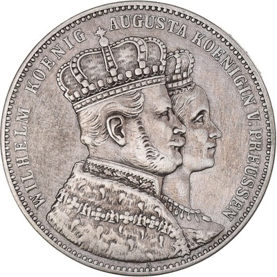 Moneta, Landy niemieckie, PRUSSIA, Wilhelm I, Krön