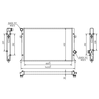 CHLODNICA, SISTEMA DE REFRIGERACIÓN DEL MOTOR HART 637 213  