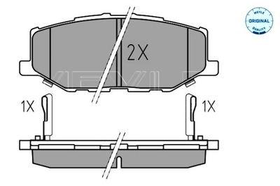 MEYLE КОЛОДКИ ТОРМОЗНЫЕ ПЕРЕД SUZUKI JIMNY 1.5 07.18-