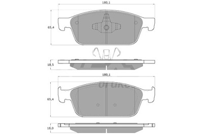 TOMEX BRAKES ZAPATAS DE FRENADO FORD KUGA II 13- PARTE DELANTERA  