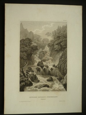 Anglia, wodospady Lowdore, oryg. 1848
