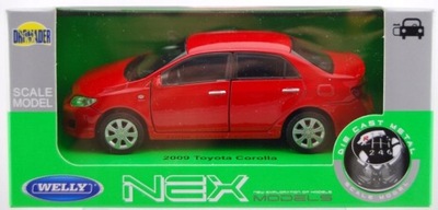 WELLY MODEL 2009 TOYOTA COROLLA CZERWONA 1:34