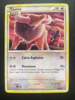 Tauros Hs Unleashed 2010 rok 41/95 WŁOSKI SŁABY STAN POKEMON TCG