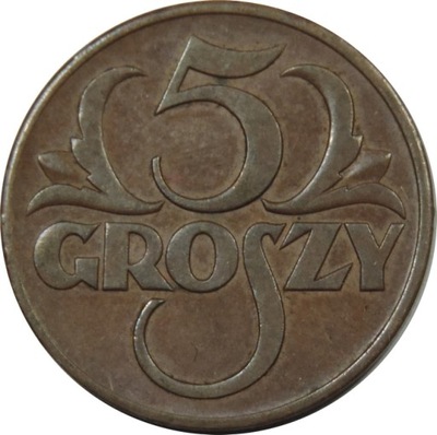 5 GROSZY 1939 - STAN (2+) - SP1053