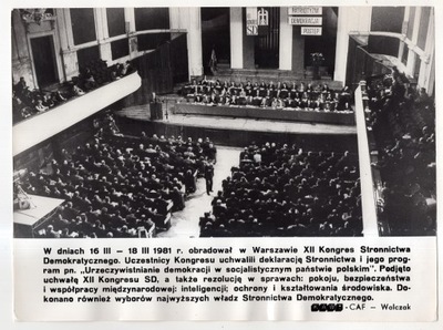 PRL PZPR Stronnictwo Demokratyczne - Warszawa 1981