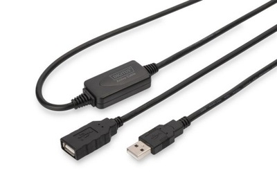 Digitus Kabel przedłużający USB 2.0 HighSpeed Typ USB A/USB A M/Ż aktywny,