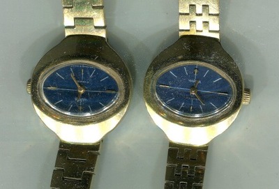 2 Pozłacane zegarki damskie Czajka- ZSRR