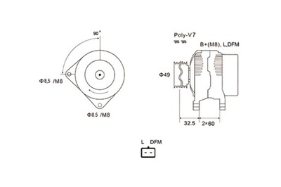 MAGNETI MARELLI GENERATORIUS 12V NISSAN PRIMERA MEGANE II SCENIC 1.9 