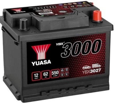 АККУМУЛЯТОР YUASA 12V 62AH 550A YBX3027 L-